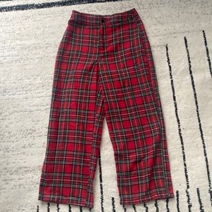 ASOS Plaid Wide Leg Pants